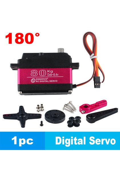 180 degree 80kg.cm Digital Servo High Torque 7.4V Motor Metal Robotic 180/270 Degree Waterproof IP66
