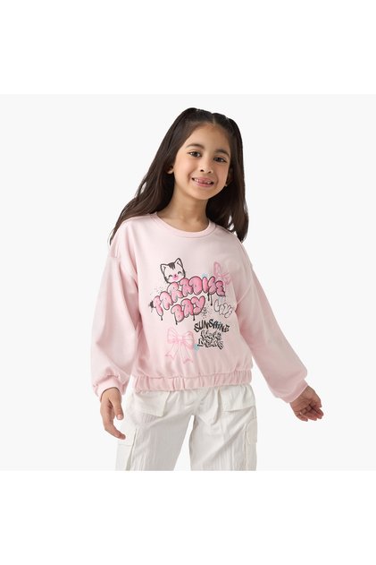 Teddy Bear Print Sweatshirt