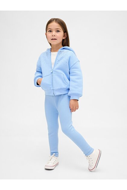 Kız Bebek Açık Mavi Cozy-Lined Legging Tayt