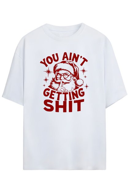 Ironic Written Christmas New Year Design Unisex Cotton T-Shirt