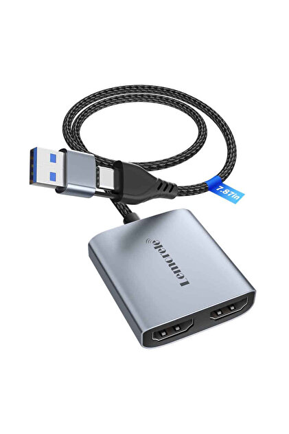 lemorele AC07, USB ve Type-C Çıkışlı 1080P Video Capture Card