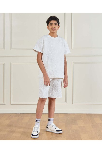 Senior Boys White Casual Set (2 Piece)