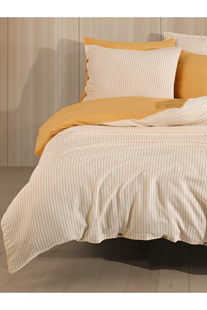 Double Cotton Striped Duvet Cover Set | Buttoned Model | 200 X 220 cm