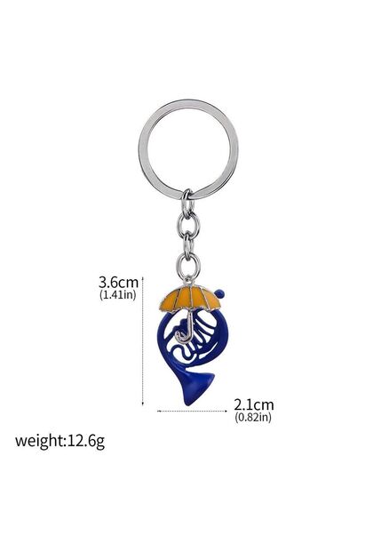 K00229-01 TV HIMYM How I Met Your Mother Keychain Yellow Umbrella Blue French Horn Pendant Keyring F