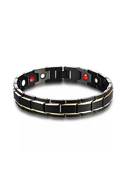 Z214-5 New Mens Jewellery Magnetic Therapy Health Anti-snoring Stainless Steel Bracelet for Men Adju