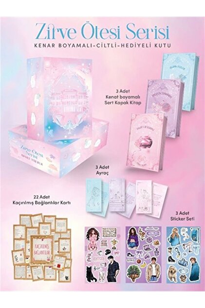 İndigo Kitap Zirve Ötesi Serisi Yan Boyamalı Set (3 Kitap – Ciltli