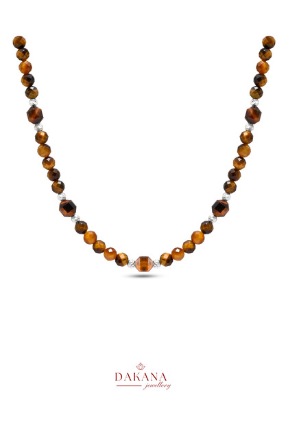Certified Tiger Eye Stone 6 mm Hexagonal Cut Natural Stone Pendant