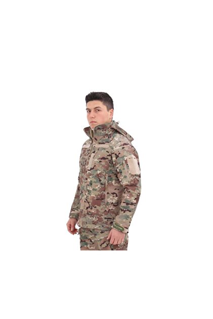 SİNGLE SWORD Askeri Tactical Softshell Mont (İçi Polarlı) MULTİCAM