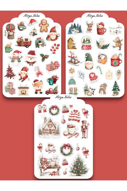 New Year Themed Sticker - Label - Decal Set Suitable for Bullet Journal, Agenda, Planner
