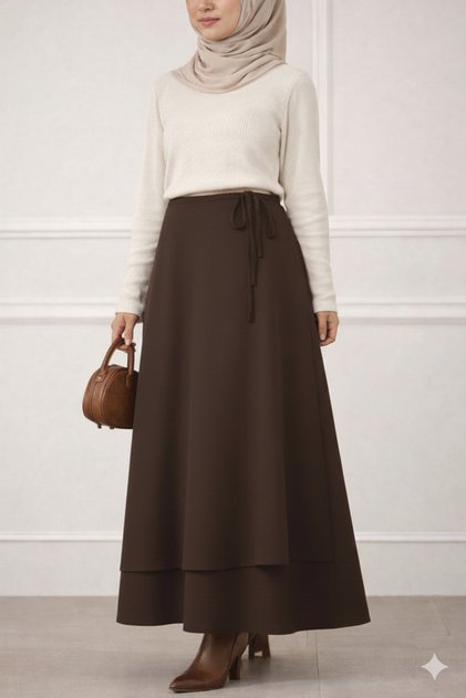 Scuba Fabric Wrap Tie Skirt