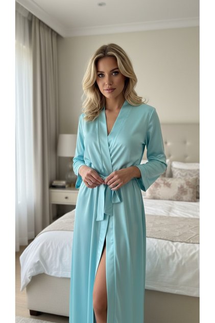 1 Piece Long Kimono Full Satin