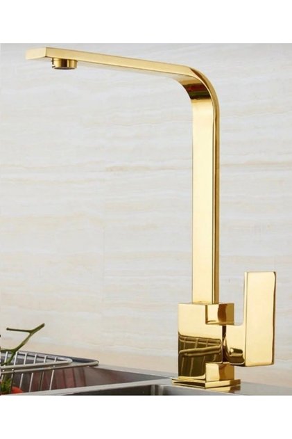 Gold kare borulu evye mutfak bataryası