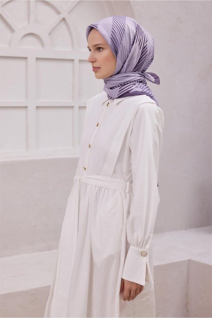Fresh Ekose Desen Mor Nova Eşarp 1005 - 10