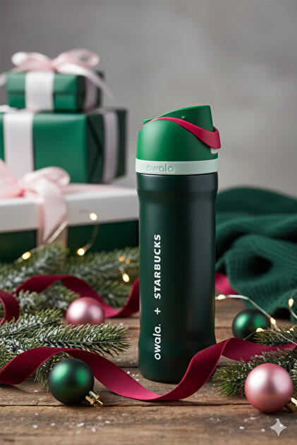 Starbucks Owala + Pipetli Termos Featured Green Water Bottle