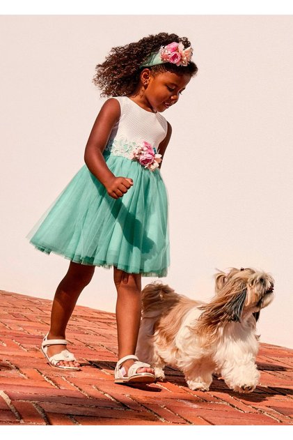 Mayoral Abel Lula Girls' Alsace Dress Green