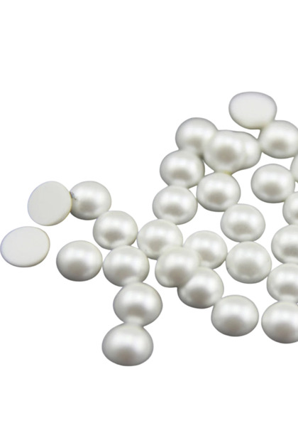6 mm Ceramic Hotfix Pearl White – 720 Pieces |   Iron-On Decorative Pearl Stone