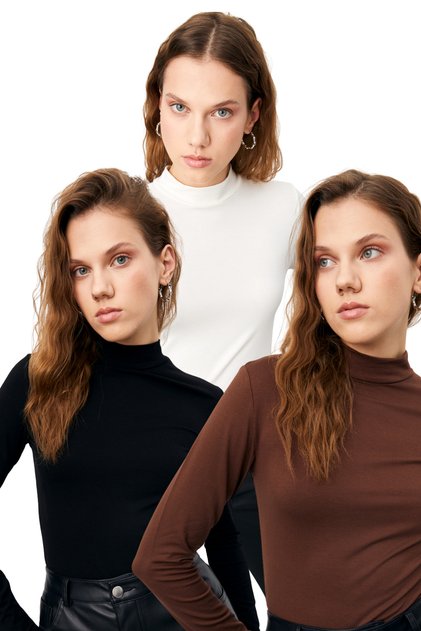 Women's Bitter Brown Black White 3-Piece Body