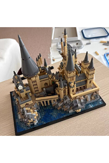 مجموعة مكعبات بناء Wizardry Castle بحجم صغير، أكثر من 2700 قطعة، بدون علبة، نموذج قوطي للتركيب
