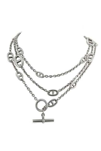 Hrms long necklace silver