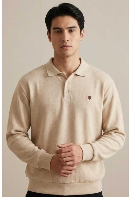 Polo Neck Cotton Dad Sweater