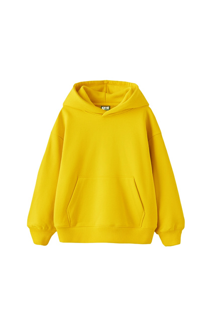 Basic Oversized Unisex Yellow Hoodie