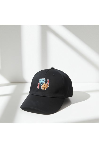 Drama Masks Black Cap