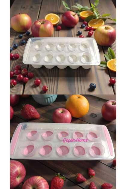 (1 Pcs) Press-Finger Non-Stick Ice Tray Round Shaped Silicone Ice Mold 30X12 cm