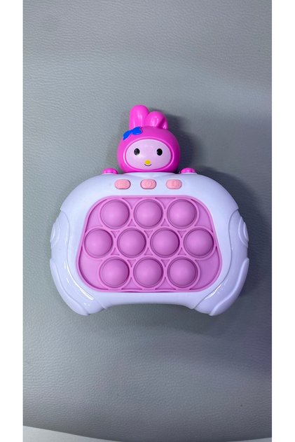 Işıklı Sesli Popit Pilli Eğitici Özel Karakterli Pop it Stres Giderici Quick Push Konsol