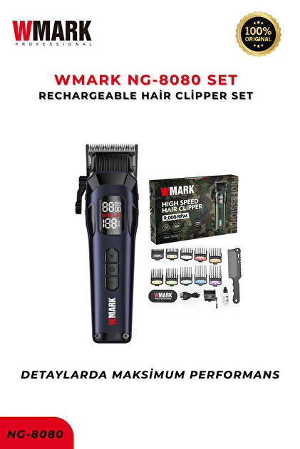 値下げ　Zipper Professional Trimmer 302 Kit Wmark Mavi NG-8080 TIRAŞ MAKİNESİ SET - Fiyatı, Yorumları