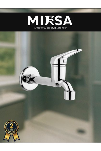 Krom Mix Aç-Kapa Lavabo Tuvalet Bahçe Musluğu
