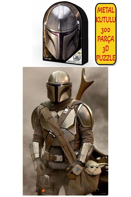 TOYFEST Prime 3D Star Wars The Mandalorian Metal Kutu Puzzle 300 TOYFEST Prime 3D Star Wars The Mandalorian Metal Kutu Puzzle 300