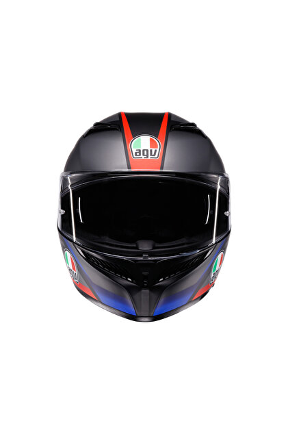 AGV K3 Mplk Striga Matt Black Blue Red Kapalı Kask - Fiyatı, Yorumları