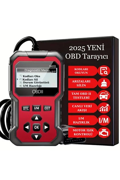 2025 Yeni OBD2 Arıza Tespit Cihazı-Hata Kodu Okuma & Silme-Canlı Veri -Motor Işık Söndürme