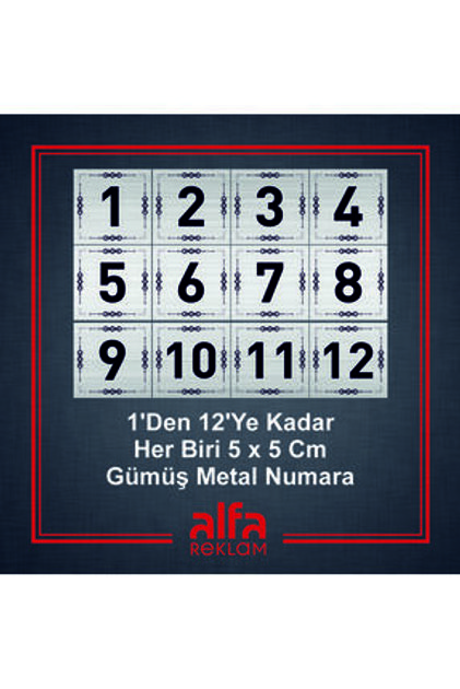 1 DEN 1 YE KADAR GÜMÜŞ RENK NUMARA