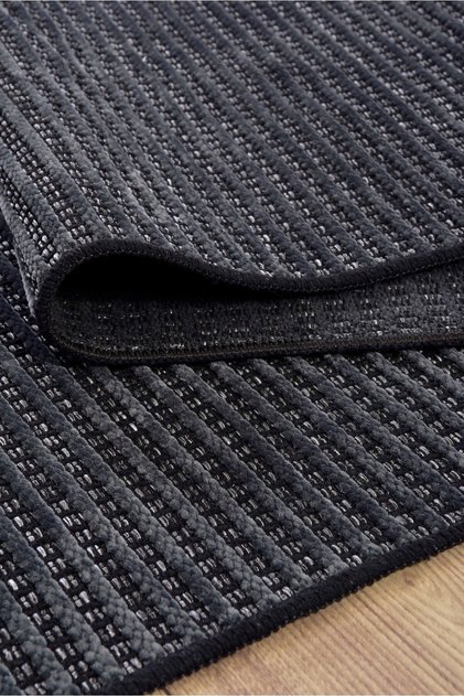 Antrasit Yıkanabilir Antialerjik Şönil Kilim Hasır Desenli Dokulu Mutfak Oturma Odası Salon Halı