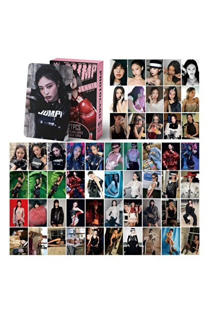 Kpop Dünyasi BLACKPINK Jennie '' JUMP '' Çift Yön Baskılı Lomo