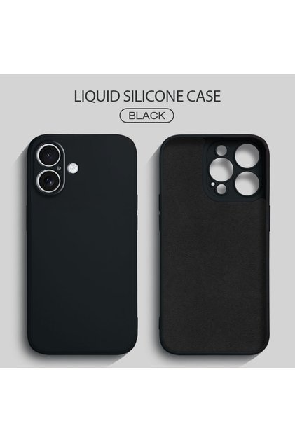 iPhone 16 Compatible Velvet Inside Camera Raised Silicone Phone Case