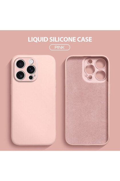 iPhone 16 Pro Compatible Velvet Inside Camera Raised Silicone Phone Case