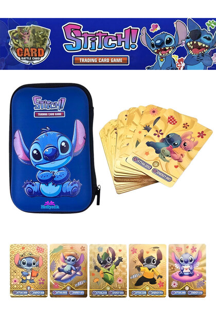 hediyecik Stitch Trading Card Gold Oyun Kartları-Koleksiyon