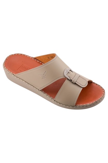 A E T Arabic Sandals For Men | Outdoor Mens Slippers | Open Toe | Genuine Leather with Buckle Detail