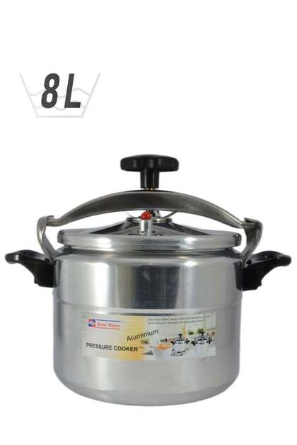 Homemaker Aluminium Pressure Cooker 24Cm - 8 Liter Capacity - Silver
