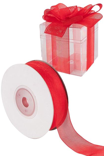 Organza Ribbon 2 cm 25 Meters – Transparent Decorative Ribbon for Decoration and Crafts