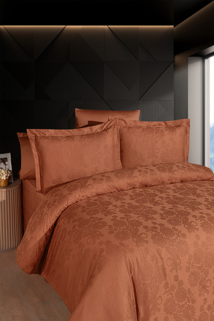 Herra 100% Cotton Satin 200 Tc (80 Thread) Jacquard Double Duvet Cover Set