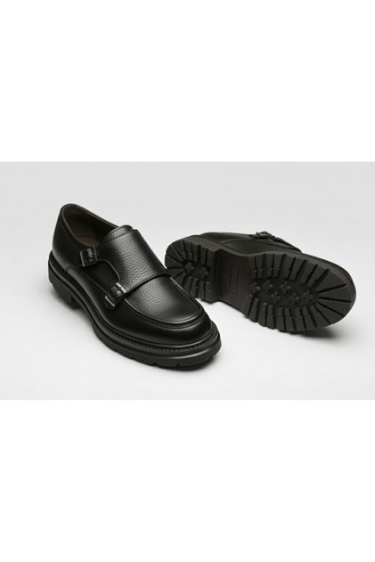 Gr0462 Genuine Floater Leather Double Buckle Thick Eva Sole Italian Style Sport Classic Shoes