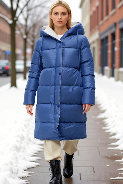 Women's Hooded Standard Sleeve Long Puffer Coat Functional Durable Quality Comfortable Casual