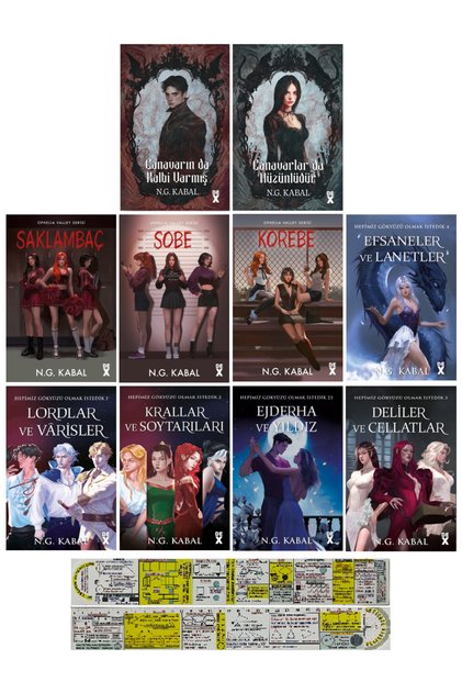 N. G. Kabal 10 Kitap Set/Hepimiz Gökyüzü Olmak İstedik/Saklambaç-Sobe-Körebe/Canavarın da Kalbi Var
