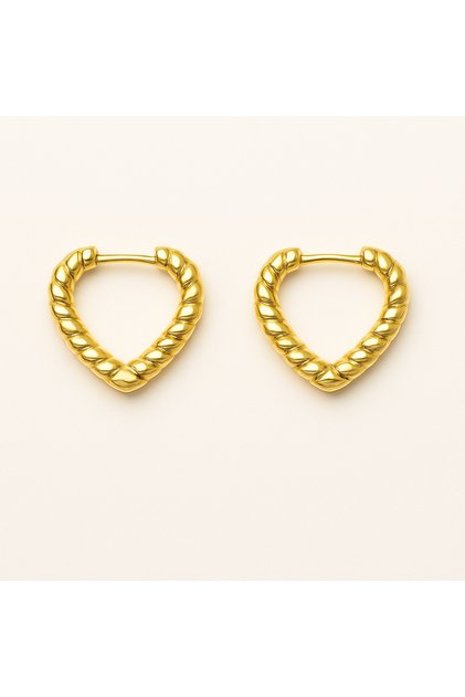 Twisted Heart Earrings Tarnish-Resistant Series