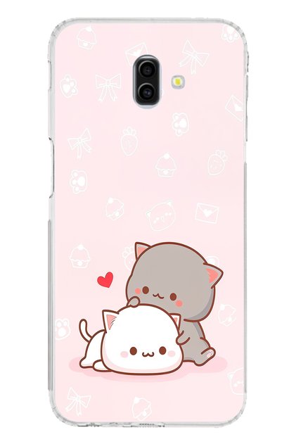 Samsung Galaxy J6 Plus Compatible Cute and Remontic Cats Printed Silicone Case