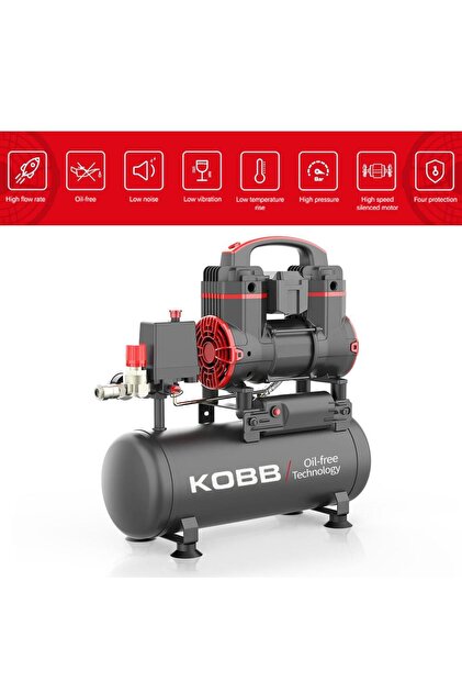 KOBB KBK8S 1.2HP 8Lt 8Bar Yağsız Sessiz Taşınabilir Hava
