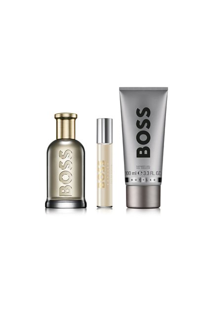 Boss Bottled , Σετ, Eau De Parfum 100 ml ( EDP ) + Αφρόλουτρο 100 ml + Eau De Parfum 10 ml ( EDP )